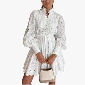 Elegant White Lace Dress